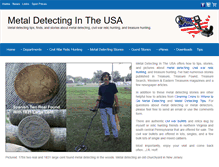 Tablet Screenshot of metaldetectingintheusa.com